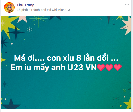 Sao Việt, sao Việt chúc mừng U23 Việt Nam, U23 Việt Nam